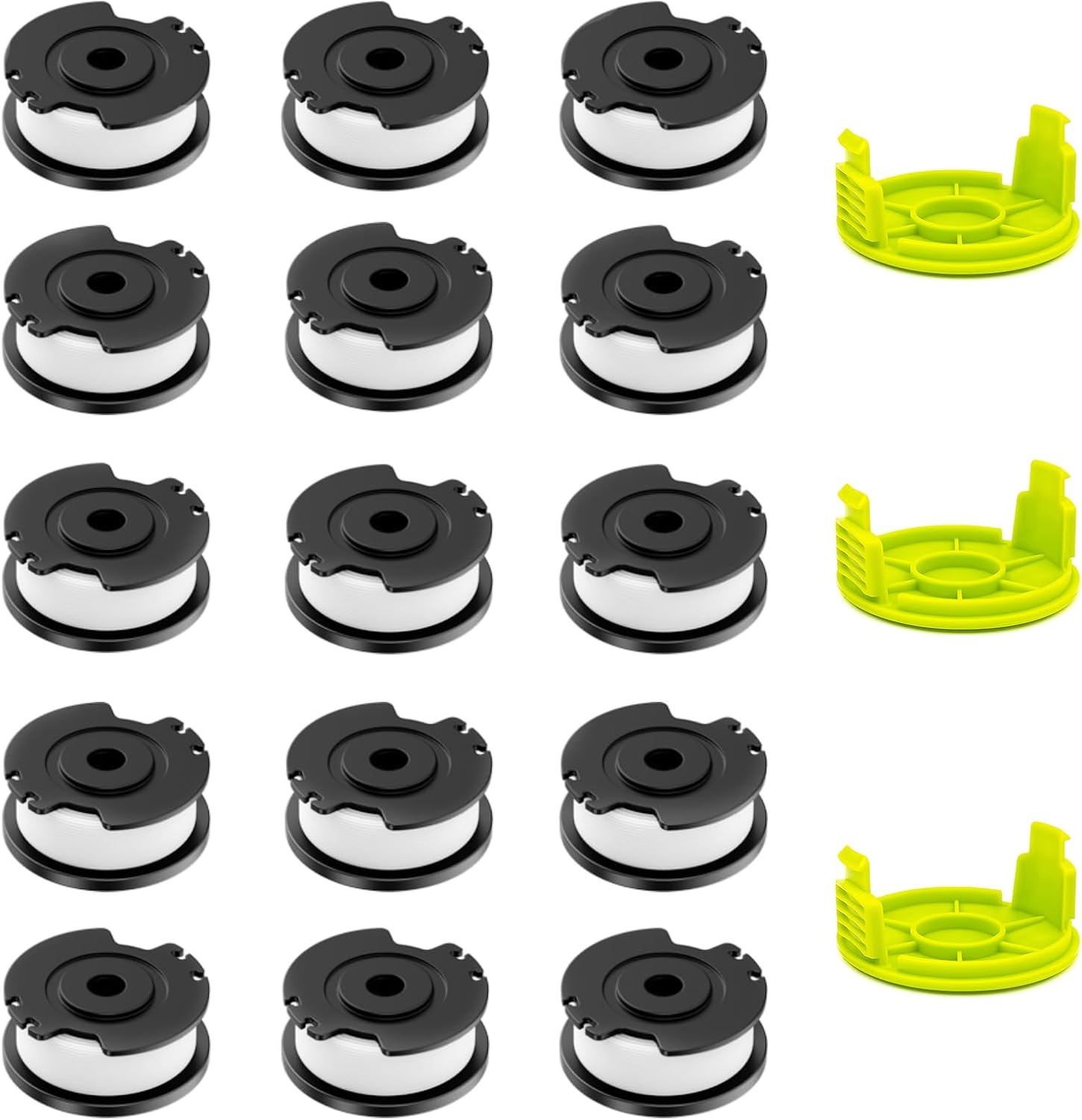 61KE7C1-rL._AC_SL1500_ JAGROM 15 Packs Spool Line, 0.065" Replacement Line Spools and 3 Spool Caps Compatible 250S String Trimmer - Image 1