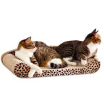 60cm Leopard Cat Scratch Board – Durable Recyclable Cardboard with Catnip