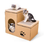 Cat Scratcher Cardboard Condo – Double House Scratching Post