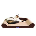 60cm Brown Cat Scratch Board – Durable Recyclable Cardboard with Catnip