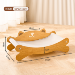 Modern Cat Lounge & Scratcher Chair with Integrated Scratching Pad