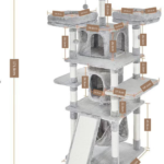 171cm Multi‑Level Cat Tower with Scratching Posts, Plush Perches & Hammock