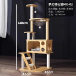 138 cm Summer Castle Cat Condo – Plywood & Sisal Tower