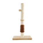 80cm Cat Scratcher Post with Self‑Grooming Brush (Cream)