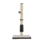 80cm Cat Scratcher Post with Self‑Grooming Brush (Grey)