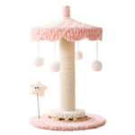 61cm Merry-Go-Round Solid Wood Cat Tree | Carousel Climbing Frame