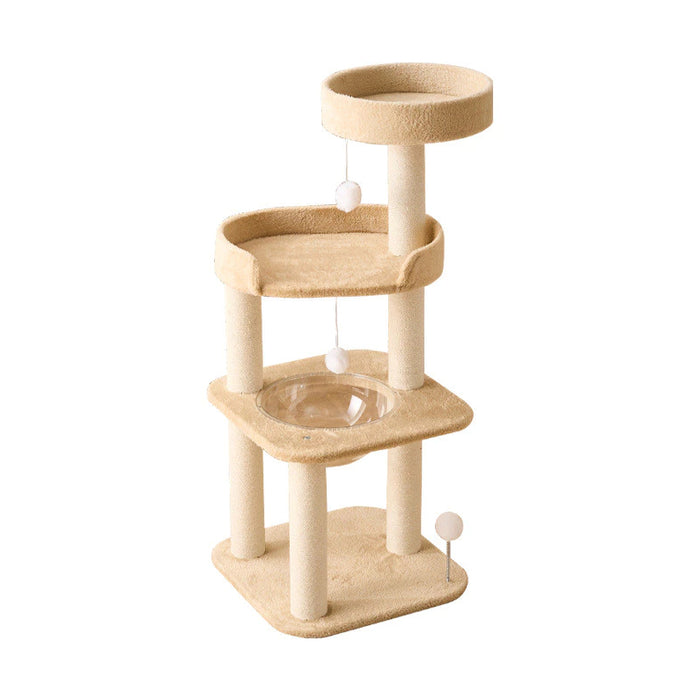 sg-11134207-8262s-mk940np5hgqpe6_700x700 113cm Solid Wood Cat Tree Tower – 4-Tier Climbing Frame with Scratching Posts - Image 1